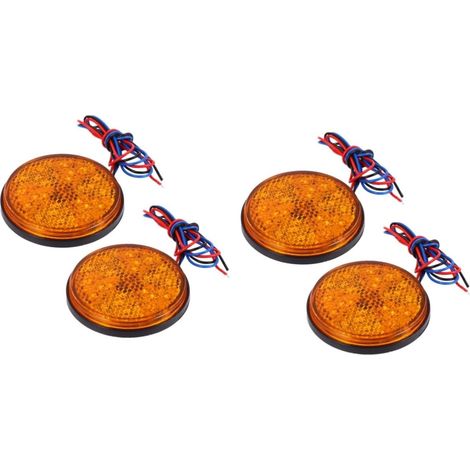 Lot de 2 Feux Arrière de à Led Clignotants Feux de Freinage Universels pour Et Camions Design Compact Résistant Aux Chocs 2 Pièces
