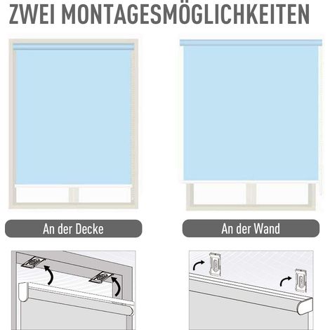 Store-brise verticale pour balcon, store latéral anti-vent, paravent enroulable avec manivelle, tissu polyester+aluminium gris 200x120 cm (1/5)