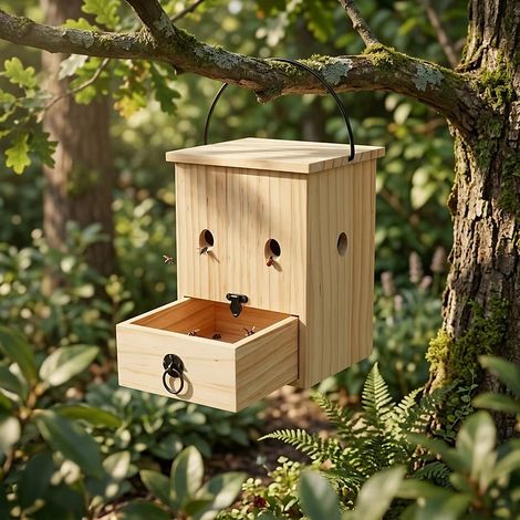 Piège à insectes Durable pour l&aposextérieur, capteur d&aposinsectes suspendu pour jardin, pièges à abeilles suspendus, 18x14x12cm (1/5)