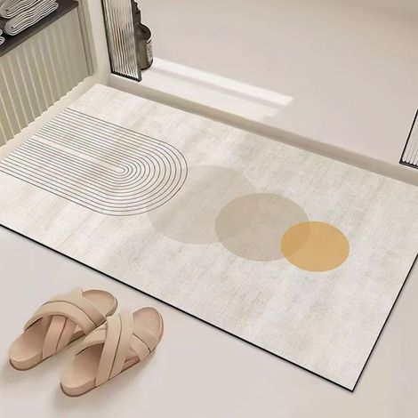 LAN Terre de diatomées 4060cm Tapis de sol en terre de diatomées, facile à nettoyer, tapis de salle de bain, tapis de toilette, absorbant et antidérapant (1/5)