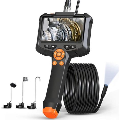 Caméra Endoscopique, Caméra d'inspection 4.3'' IPS Screen 1080P HD Caméra d'endoscopie avec 8 lumières LED, Endoscope Camera, IP67 étanche
