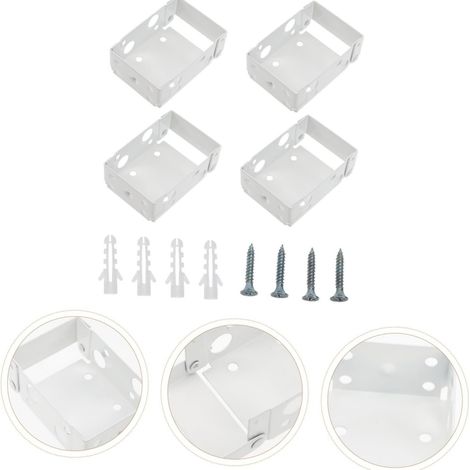 Accessoires de fixation pour stores vénitiens de 5 cm, supports de fixation latéraux et supérieurs, supports de fixation blancs