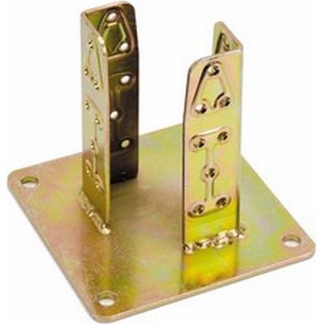 Supporto di ancoraggio angolare per pilastri legno pz.4 ali saldate mm.200x200 piastra 230x270 - Salone