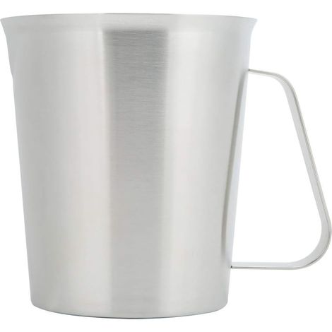 1500-ml-Messbecher aus Edelstahl mit dreieckiger Öffnung und ergonomischem Griff, zum Backen und Kochen, 16,8 oz (1/5)