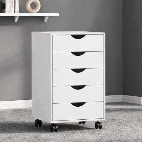 Meuble de rangement de bureau bianco en MDF 40 x 40 x 67 cm (1/5)