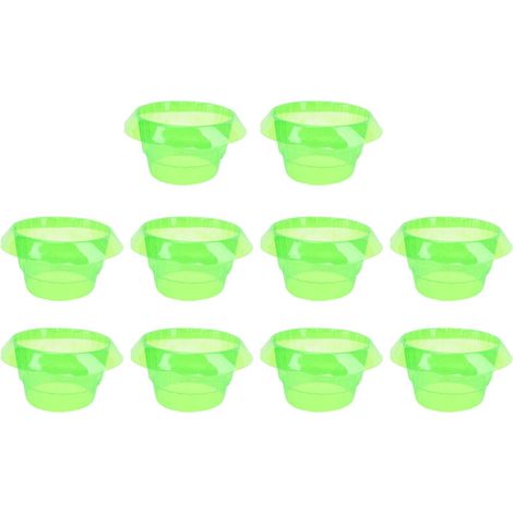 Collier Anti-limaces PP - 10Pcs de Protections Transparentes Vertes pour Plantes et Semis - Collier de Jardin Rigide et Léger pour Usage Domestique et Professionnel