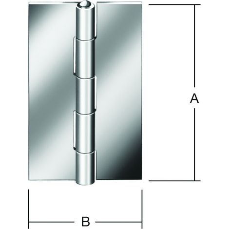 VORMANN Tür-Scharnier schmal,B31xH50mm gerollt Edelstahl,rostfrei (1/2)
