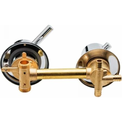 Mitigeur de douche en laiton avec sortie à 3 voies, cartouche en céramique et levier épais pour cabine de douche ou hammam (12-12,5 cm) (1/4)
