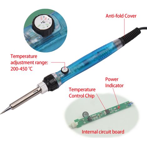 Kit de pyrogravure 55 pièces, stylo à pyrogravure professionnel, fer à souder, température réglable de 200 à 450 °C, pour débutants et adultes, gravure et gaufrage DIY. (1/5)