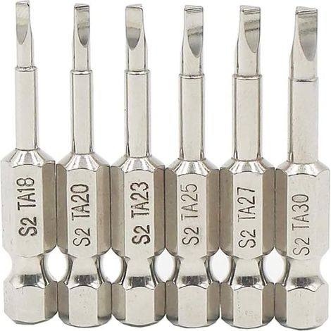 6 pièces 50mm 1/4 tige hexagonale magnétique tête triangulaire jeu d'embouts de tournevis en acier S2 embouts de tournevis Triangle foret