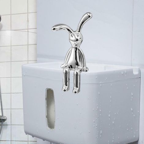 Sculpture de lapin électroplaquée, ornement de bureau, décoration pour salon, meuble ou bureau (1/5)