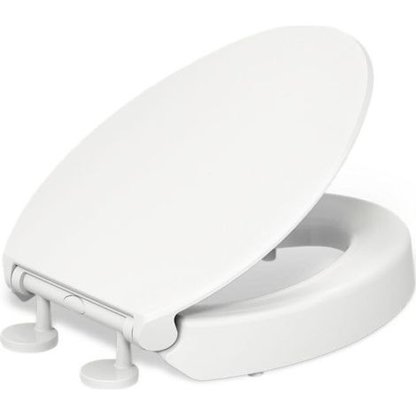 Kohler Hyten Elevated Quiet-Close Allungato Sedile WC Bianco