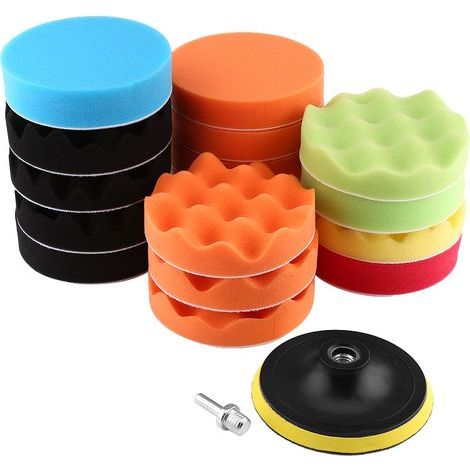 19-teiliges 4"-Schwamm-Polierwachs-Pad-Set für Autopolitur mit M10-Bohradapter (1/5)