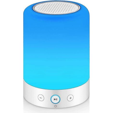 Lampe de chevet avec haut-parleur Bluetooth, lampe de bureau LED veilleuse couleur (1/5)