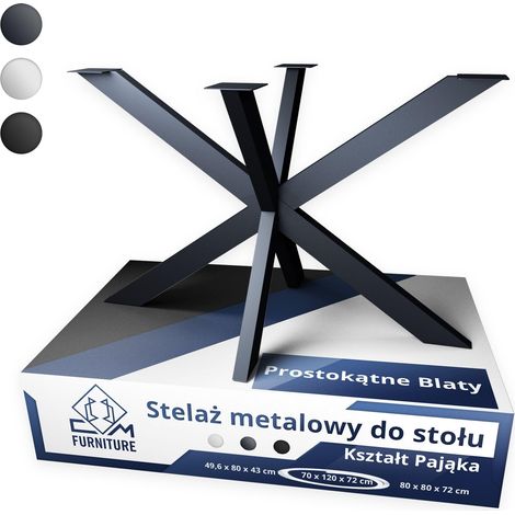 CM Furniture Mikado Spider Tischgestell, höhenverstellbar, anthrazit, 72 cm, Tischplatten, geeignet für Esszimmer, Büro, Konferenzraum, Wohnzimmer, einfache Montage, robuste Metallkonstruktion (1/5)