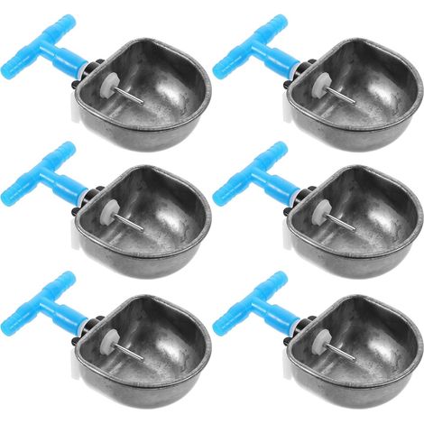 Juego de bebederos de acero inoxidable de 6 piezas para conejos con cuenco automático, capacidad para jaula/conejera, dispensador de agua a prueba de mordeduras para una alimentación cómoda de los con (1/5)