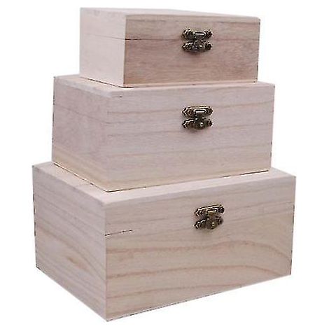 Boîte en bois à monter soi-même (3 pièces) (1/3)