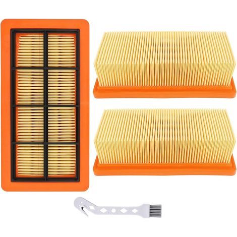 Lot de 3 filtres plissés plats KFI 7420 pour Kärcher AD2, AD2 Battery, AD4 Premium, AD3 Premium, AD3, AD 3.200, AD 3.000, filtre de rechange pour aspirateur à cendres et poussières (1/5)