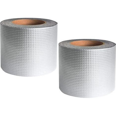 Healeved - 2 rouleaux de ruban réparation en feuille d'aluminium butyle pour gouttières et fenêtres, (1/5)