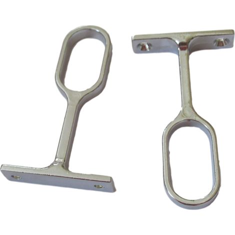 2 tubi per armadio per tubo ovale, 30 x 15 mm.