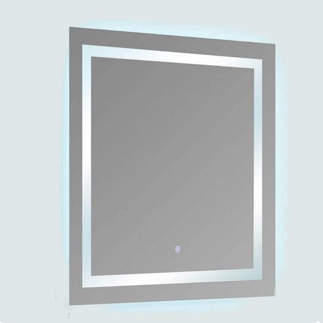 Miroir lumineux salle de bain Carré éclairage LED 80 cm - Connec't 80 (1/2)