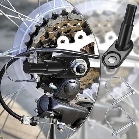 Fixation Remorque Velo Coupleur de Remorque de Vélo Attelage de Remorque de Vélo avec 2 Anneaux en U pour Enfant Animal (1/4)