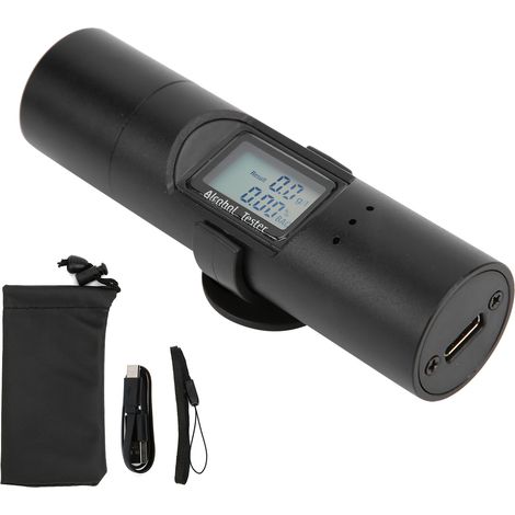 Testeur d'alcool haute sensibilité, éthylomètre numérique à écran LCD, rechargeable par USB (1/5)