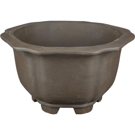 Vaso per bonsai esagonale (forma a fior di loto) in gres 37,5x37,5x21,5 cm - GL16a (1/2)