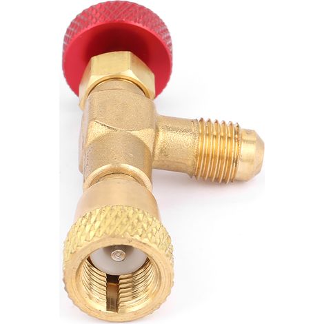 Vanne de régulation de débit en laiton 1/4''-5/16'' pour tuyau de charge de réfrigérant R410A (1/5)