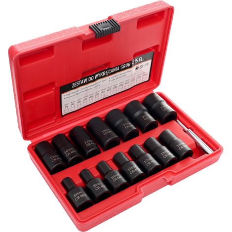 Bussole per viti lavorate 1/2"" 6-23mm 15 pz. KD11793 (1/5)