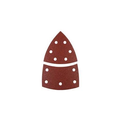 FOGLI CARTA ABRASIVA TRIANGOLARI A DELTA CON VELCRO FORATI- - grana 40 blister da pz.6 - 1 blister IMPERIAL