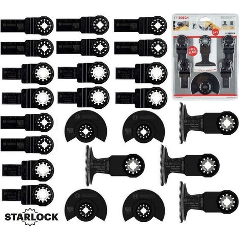 Bosch 24 Piece Universal Starlock Multi Tool Blade Set Wood Metal HCS Plunge (1/5)