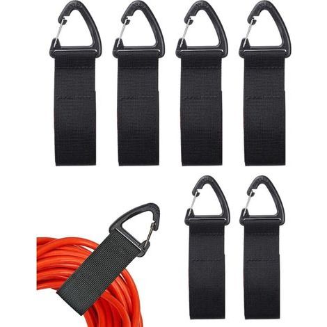 6 Wandmontierte Kabelorganisatoren mit Klettverschlüssen, für Werkstatt, Zuhause oder Garage (1/5)