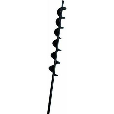 Le noir foret hélicoïdal à tarière pour bêcheur de terre de plantation de jardin 50mm×450mm., (1/4)