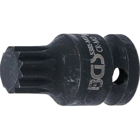 Douille à Embouts à Choc 43 mm - 12,5 mm (1/2), Denture Multiple Intérieure XZN - Précision et Robustesse - D-Work (1/5)