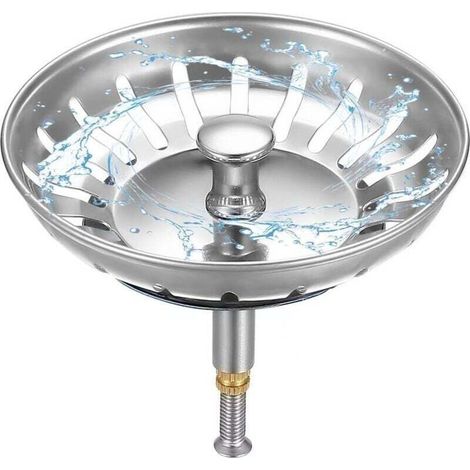 Filtre Évier Cuisine Ø 79mm Hauteur Réglable Acier Inoxydable 304 Bouchon Bonde (1/4)