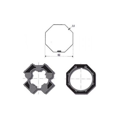 Somfy – Jeu roue et couronne moteur Ø50 pour tube Imbac Octo Ø60 Bubendorff – Couple 50Nm – Pièce détachée motorisation portail