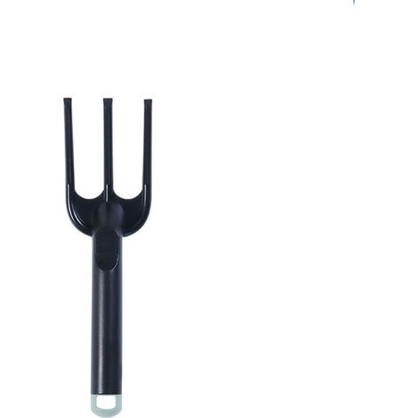Râteau à main 3 dents - Râteau de jardin 21 x 5.5 cm - Outils de jardinage - Plastique - Noir (1/3)