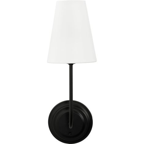 Applique murale ELEGANCE en lin noir - étroite (1/5)