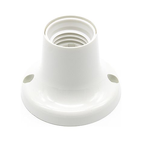 Portalampara E27 zocalo recto 4A Blanco