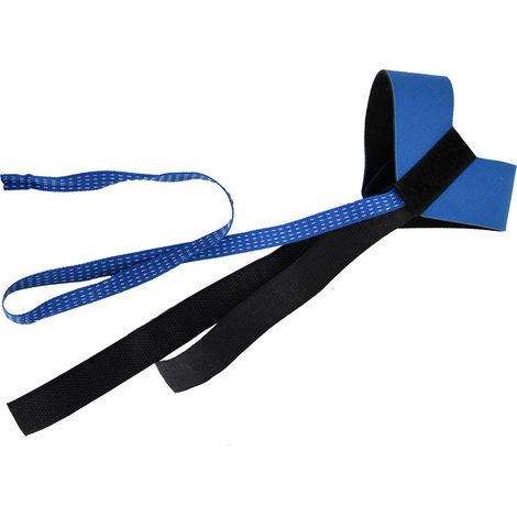 Bracelet antistatique ajustable pour cheville, design bleu et noir, mise à la terre efficace (1/5)
