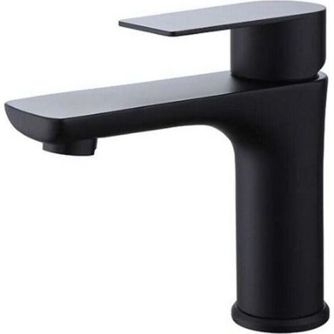 Bardusch-Robinet de lave-mains Robinet lave-mains noir mat Mitigeur eau chaude / eau froide - Noir (1/3)