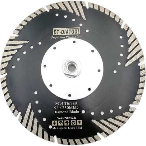 1 - Disque Diamant - Lame De Scie - Coupe Et Meulage Béton Granit Marbre - Usage Sec Ou Humide - Gris - 230x2,7cm (1/5)