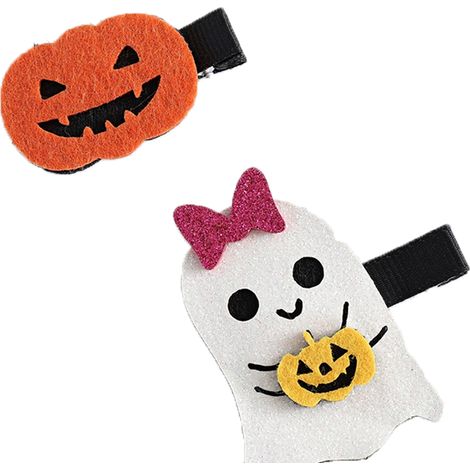 Épingles à cheveux d'Halloween pour enfants, accessoires de fête, mignonnes et parfaites pour décorer les coiffures. (1/4)