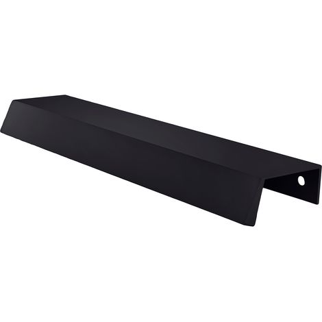 Tirador de borde para muebles negro MAT 43,6cm loft light duradero UA09 (1/5)