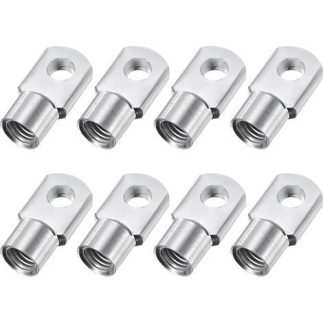 Raccords Filetés M8 - Lot de 8 - Acier Galvanisé - Pour Vérins à Gaz - Portes et Capots - Argent 27x14mm (1/5)