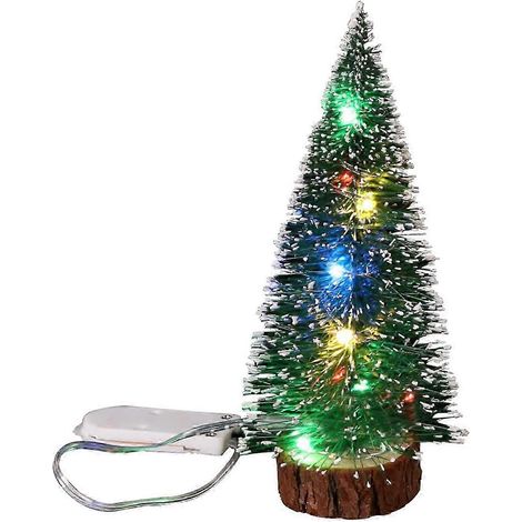 Sapin de Noël lumineux, sapin de Noël artificiel LED, décoration de bureau, cadeau, mini sapin de Noël, couleur, 30 cm (1/5)