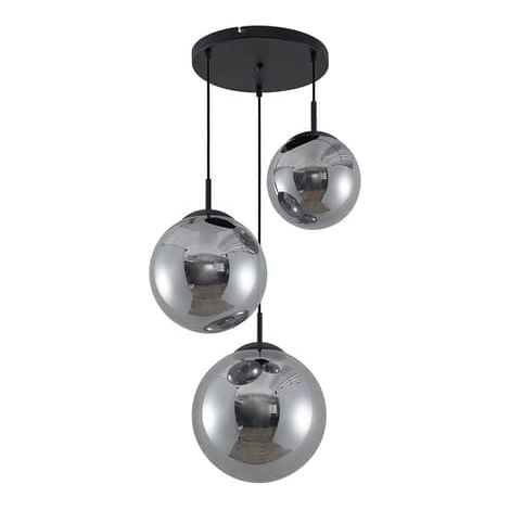 [GEBRAUCHT] B-Ware Lindby Teeja Hängeleuchte 3 Glaskugeln Leuchte Lampe Hängeleuchte Ip20 Rauchgrau