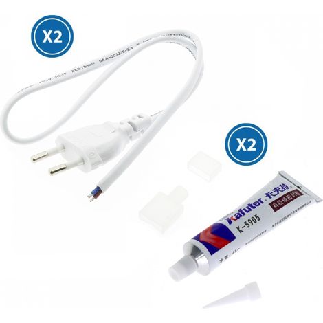 Câble Adaptateur Pour Bande Led 220Vac Ruzok/Brescia - Ledme - LM2359A (1/2)