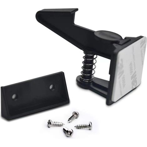Lot de 10 cadenas noirs - Sécurité invisible pour portes et tiroirs de placards et tiroirs (1/5)